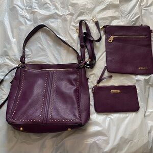 Montana West SHOULDER Bag 3pcs Purse Set Purple
